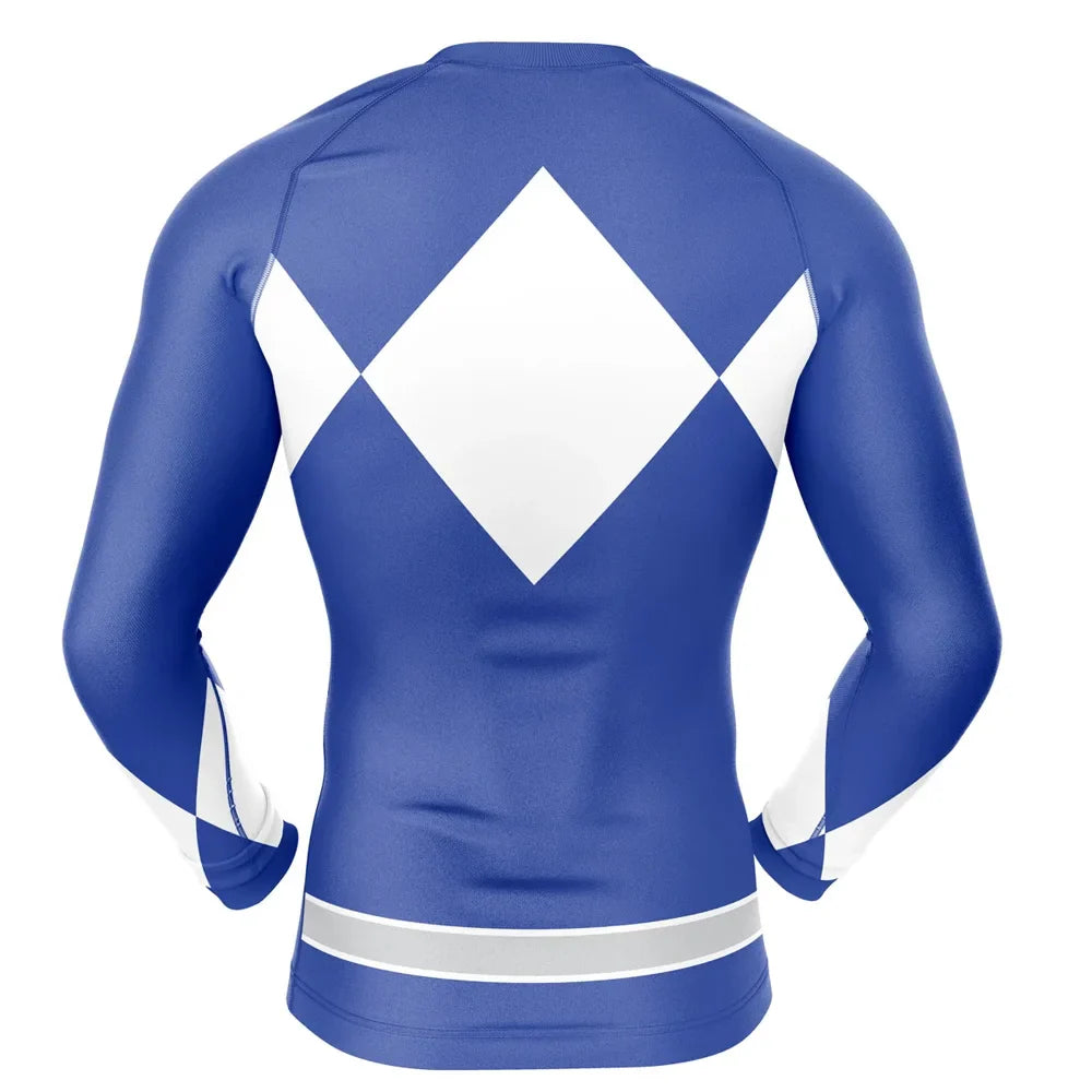 Power Rangers 'Blue Ranger' Long Sleeve Compression Rashguard