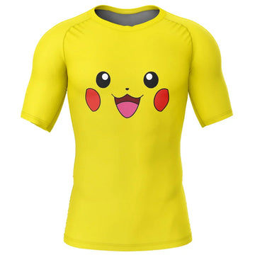 Pokemon 'Pikachu | Face' Short Sleeve Compression Rashguard