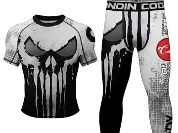The Punisher 'Frank's Fury' 2 Piece Compression Rashguard Set
