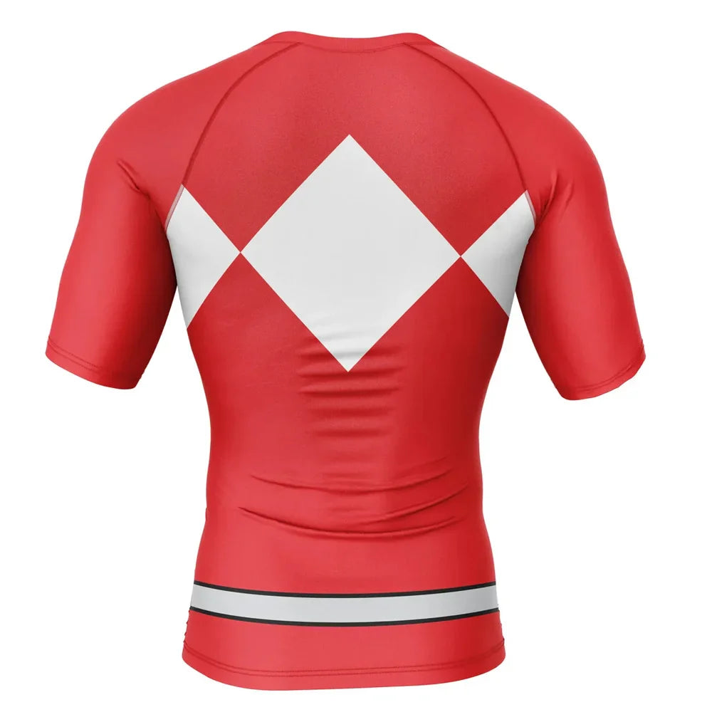 Power Rangers 'Red Ranger' Short Sleeve Compression Rashguard