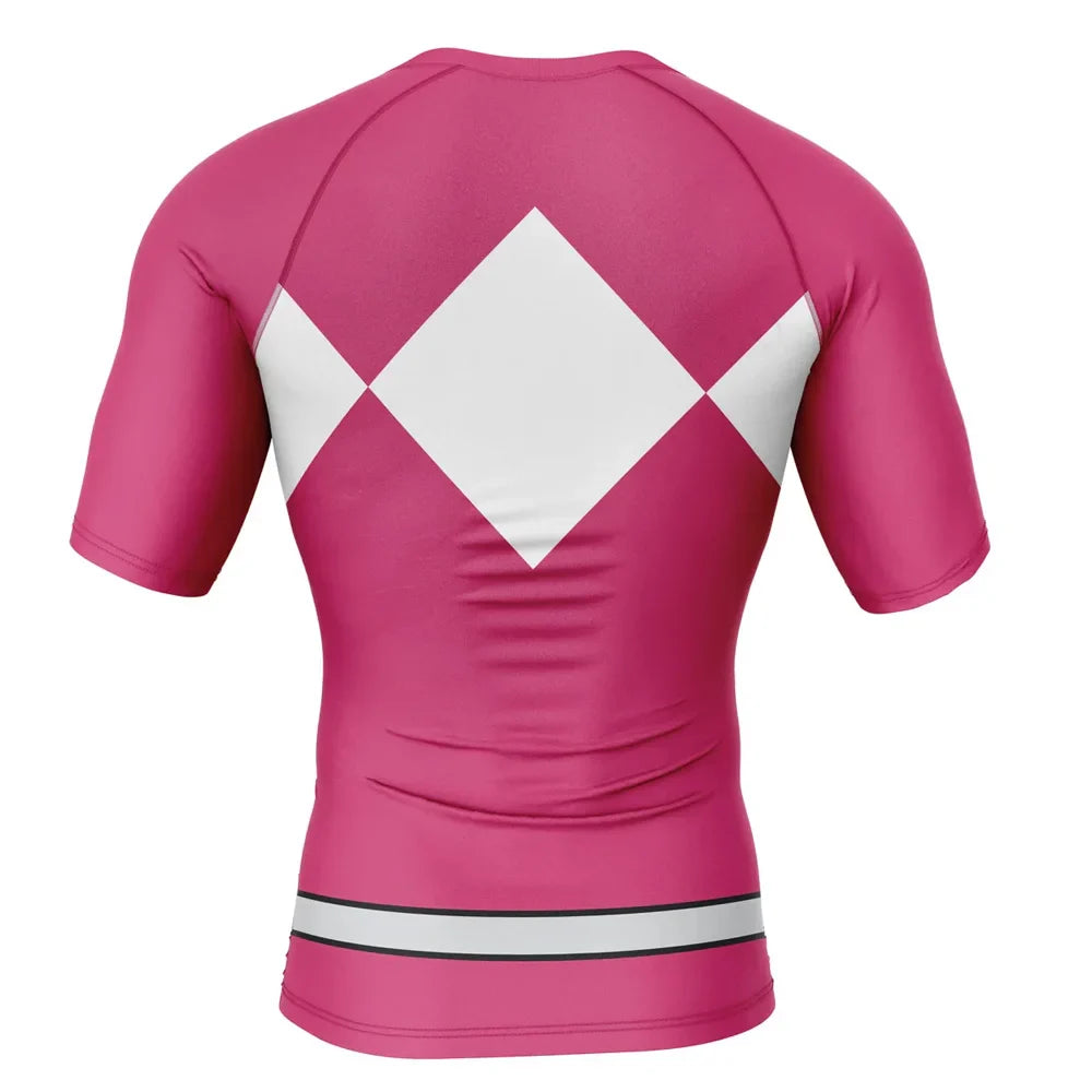 Power Rangers 'Pink Ranger' Short Sleeve Compression Rashguard