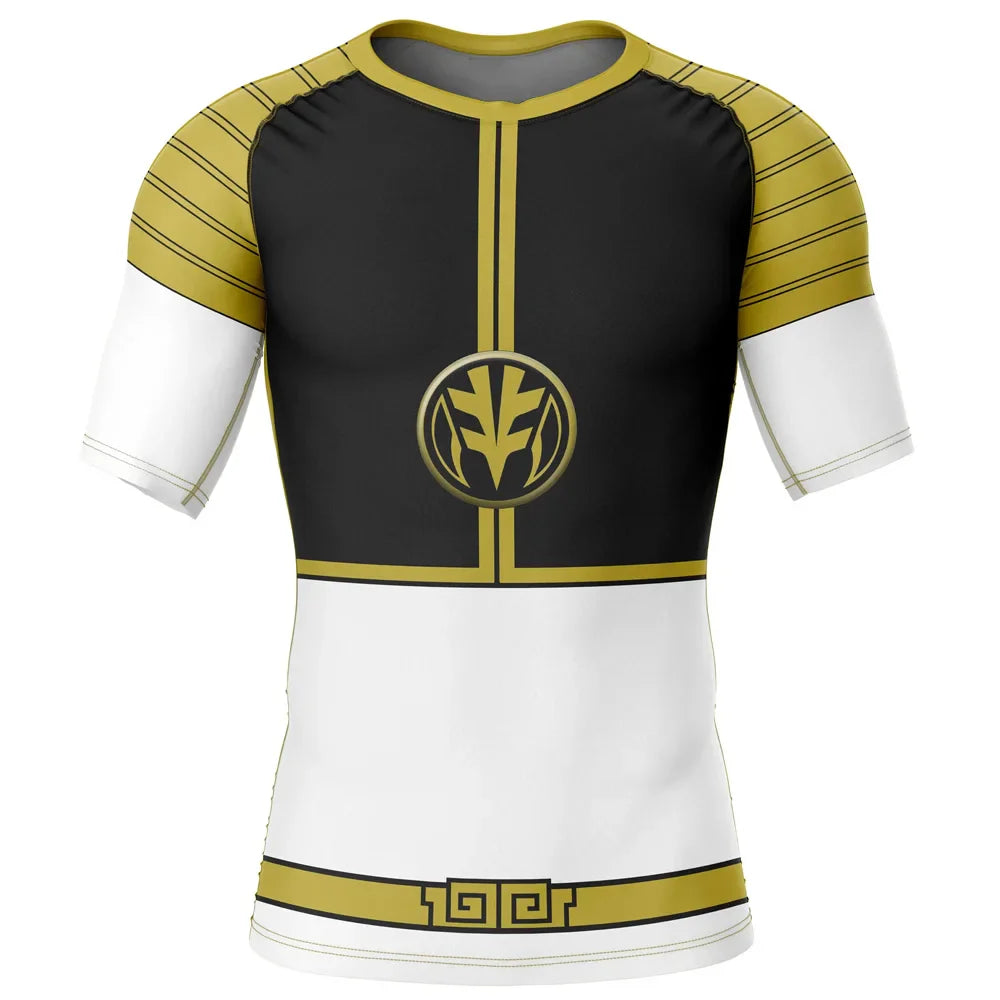 Power Rangers 'White Ranger' Short Sleeve Compression Rashguard