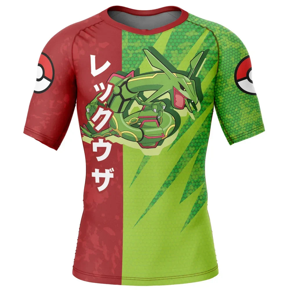 Pokemon 'Rayquaza' Short Sleeve Compression Rashguard