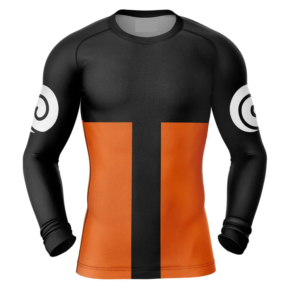 Naruto 'Uzumaki' Long Sleeve Compression Rashguard