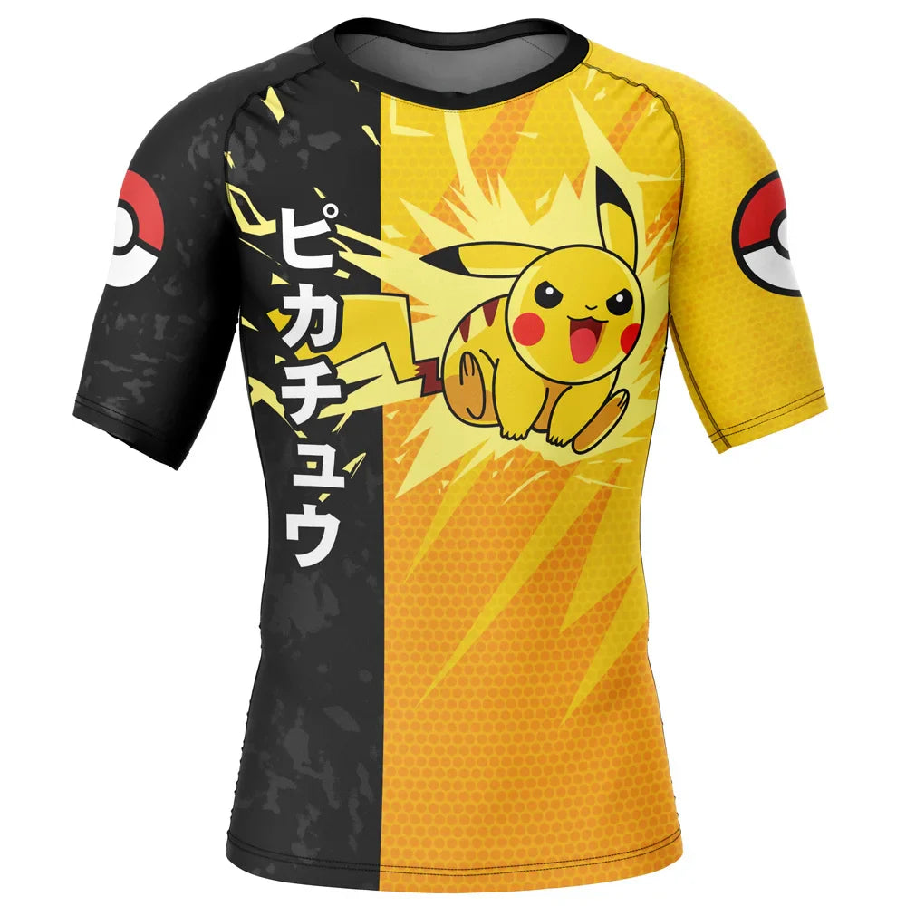 Pokemon 'Pikachu | Pika Pika' Short Sleeve Compression Rashguard