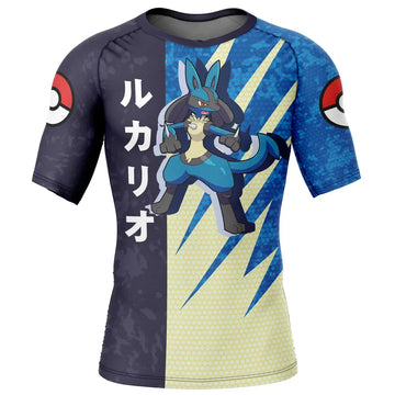 Pokemon 'Lucario' Short Sleeve Compression Rashguard