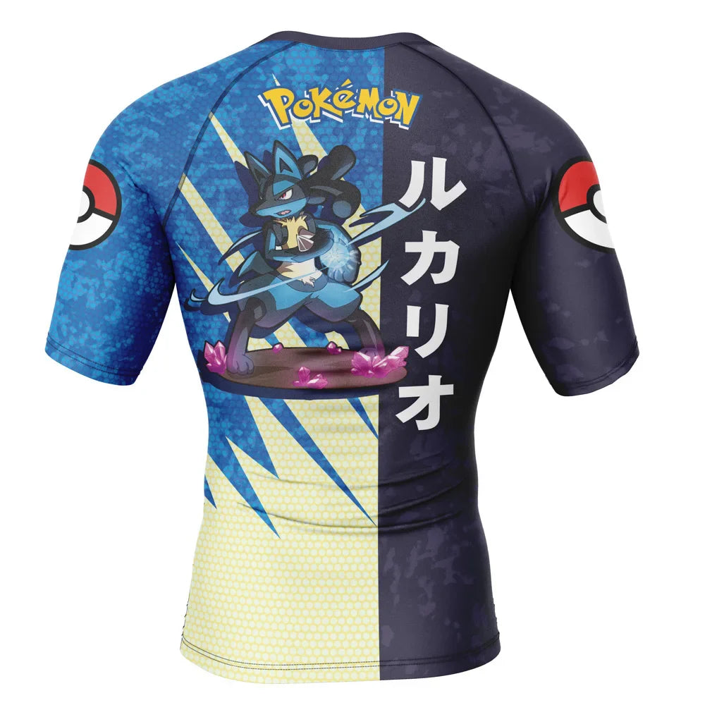 Pokemon 'Lucario' Short Sleeve Compression Rashguard