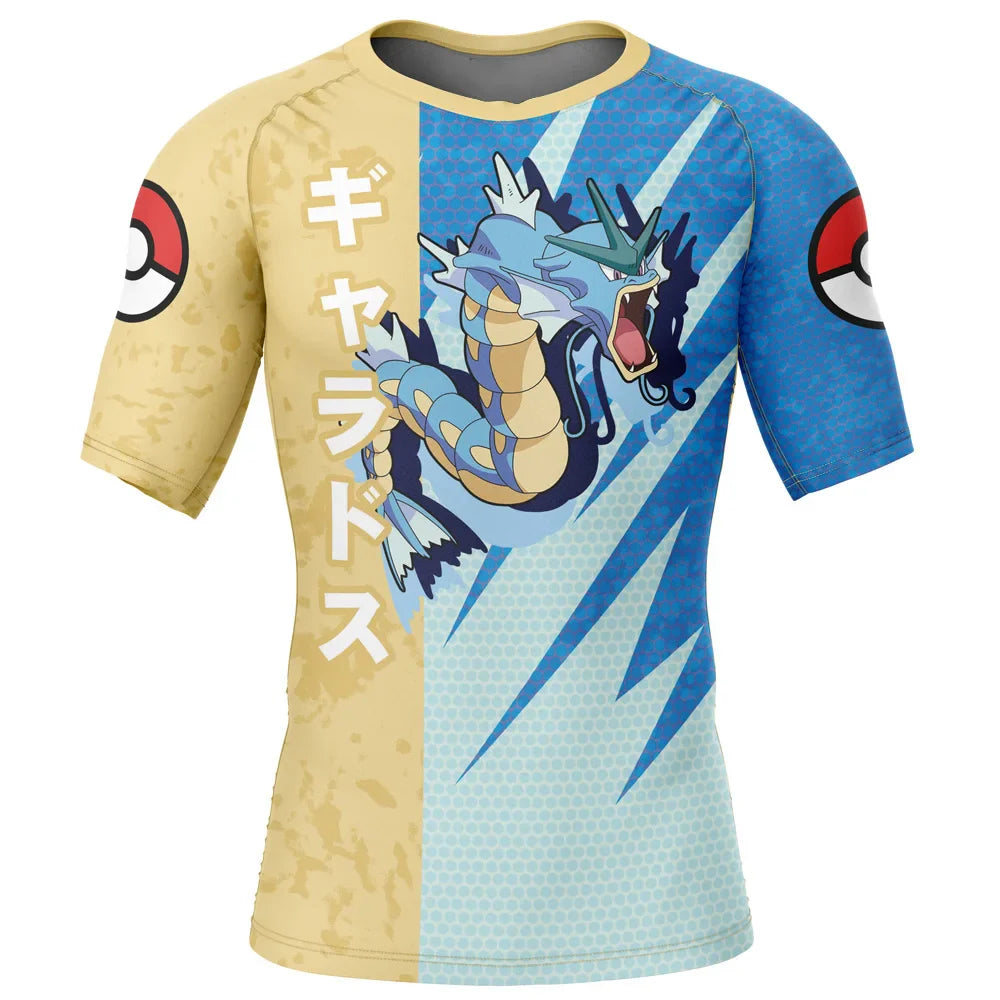 Pokemon 'Gyarados' Short Sleeve Compression Rashguard