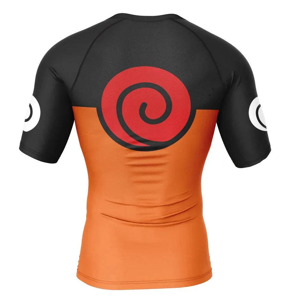 Naruto 'Uzumaki' Short Sleeve Compression Rashguard