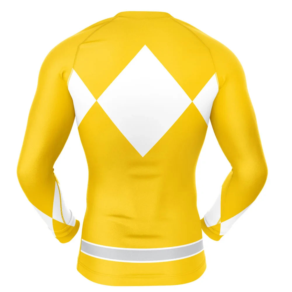 Power Rangers 'Yellow Ranger' Long Sleeve Compression Rashguard