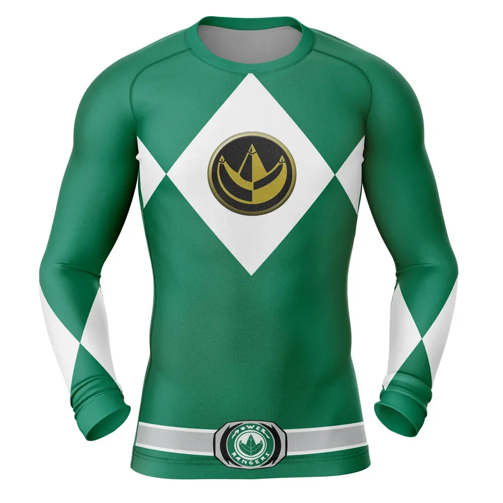 Power Rangers 'Green Ranger' Long Sleeve Compression Rashguard ...