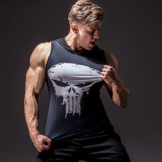 Punisher Hooded Compression Tank Top