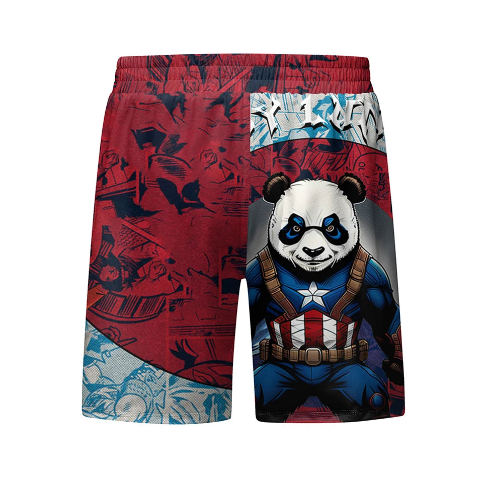 Captain America 'Panda'2 Piece Long Sleeve Compression Rashguard Set