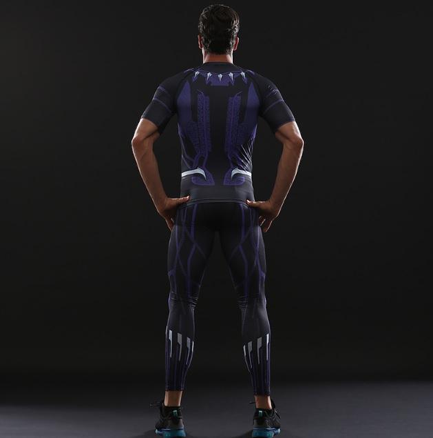 Black Panther 'Civil War' Compression Rashguard Set-RashGuardStore