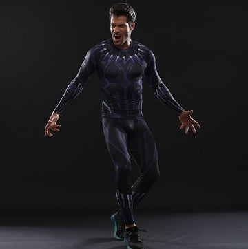 Black Panther 'Civil War' Compression Rashguard Set-RashGuardStore