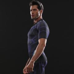 Black Panther 'Civil War' Compression Short Sleeve Rashguard-RashGuardStore