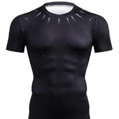 Black Panther 'King T'Challa' Infinity War Compression Short Sleeve Rashguard-RashGuardStore