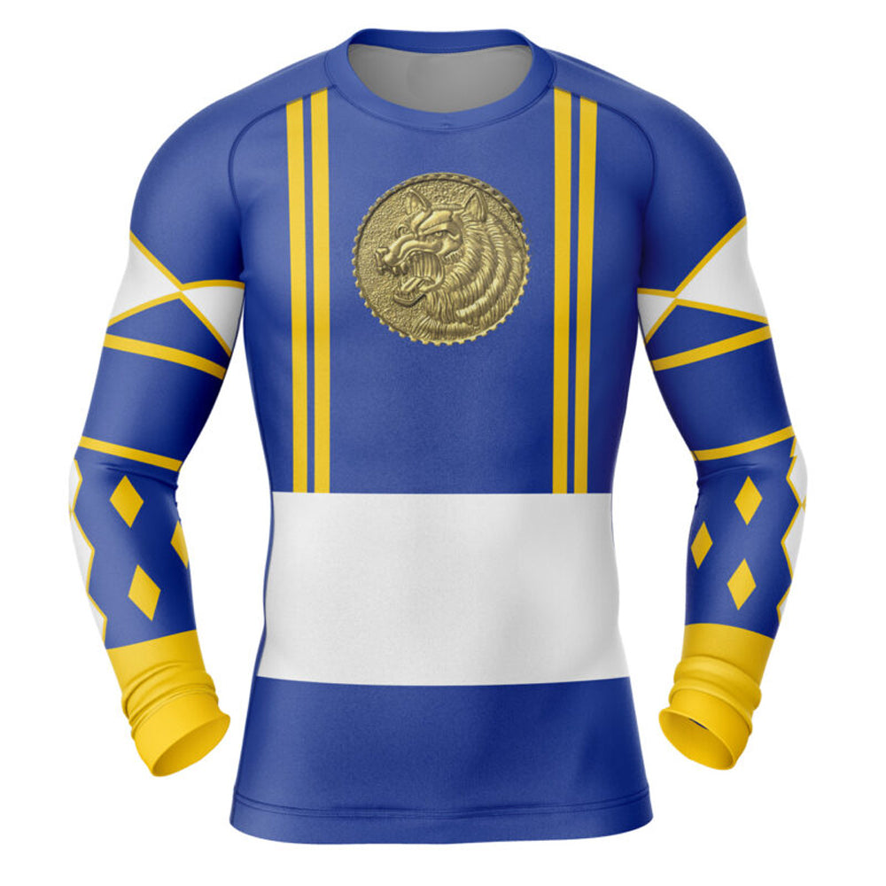 Power Rangers 'Blue Ranger | Wolf | Ninjetti' Long Sleeve Compression ...