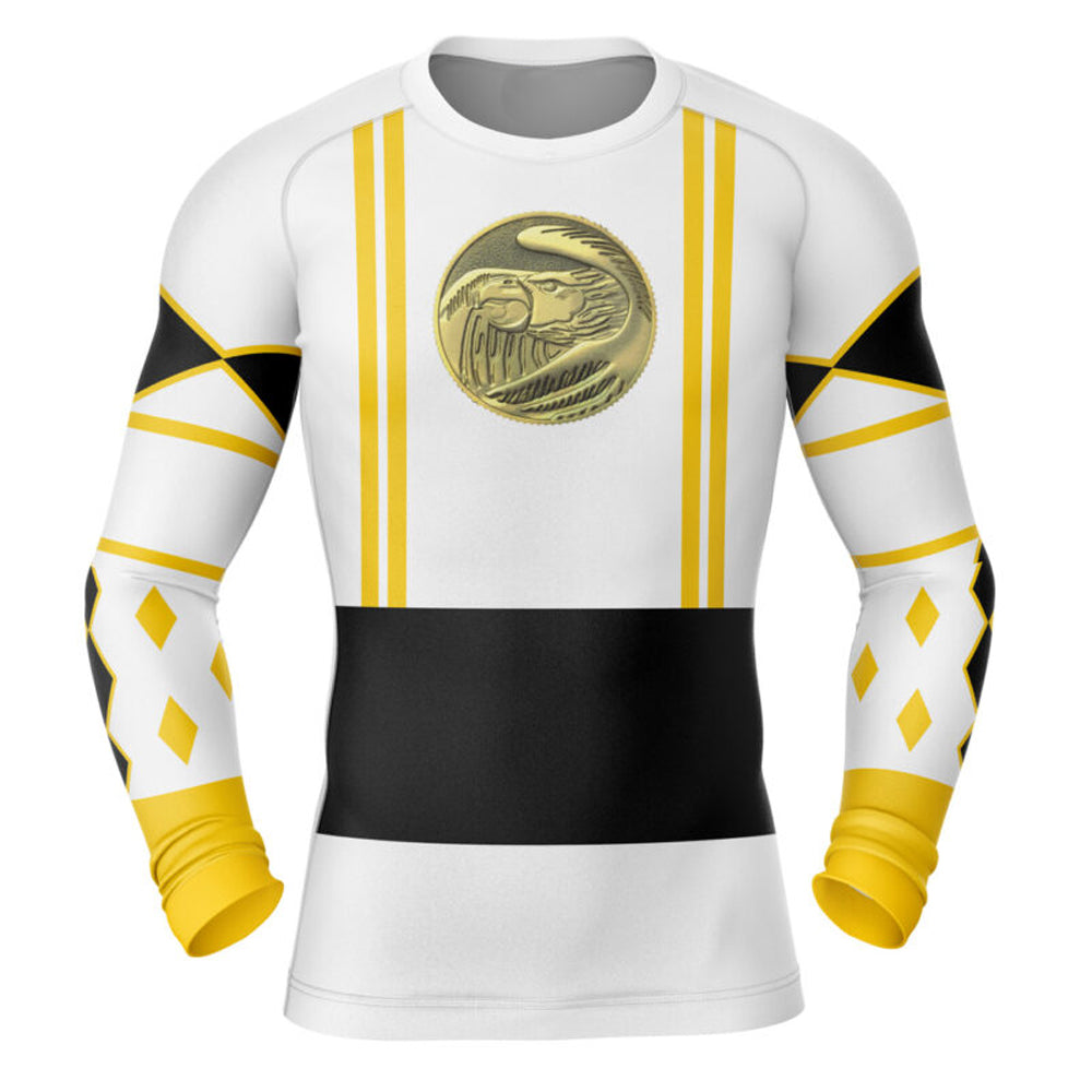 Power Rangers 'White Ranger | Falcon | Ninjetti' Long Sleeve Compressi ...
