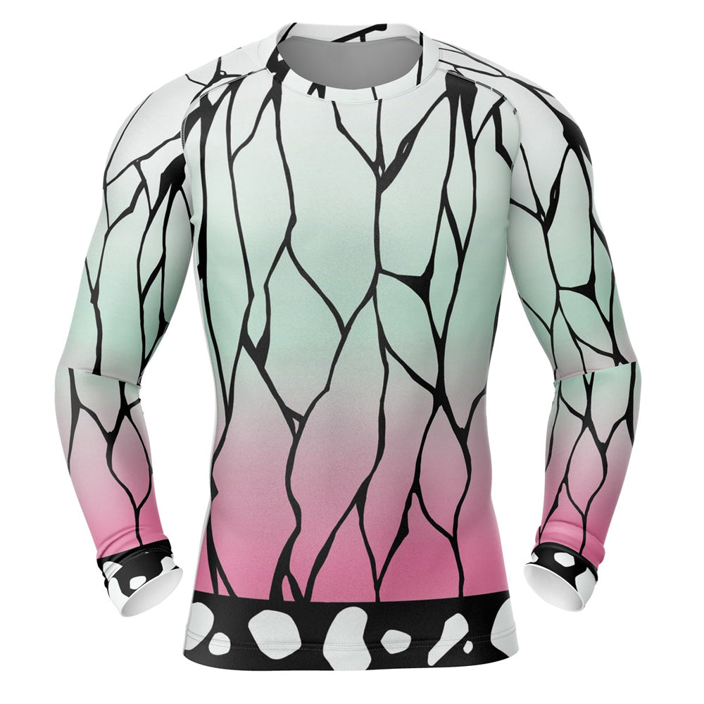 Demon Slayer 'Shinobu Print' Long Sleeve Compression Rashguard