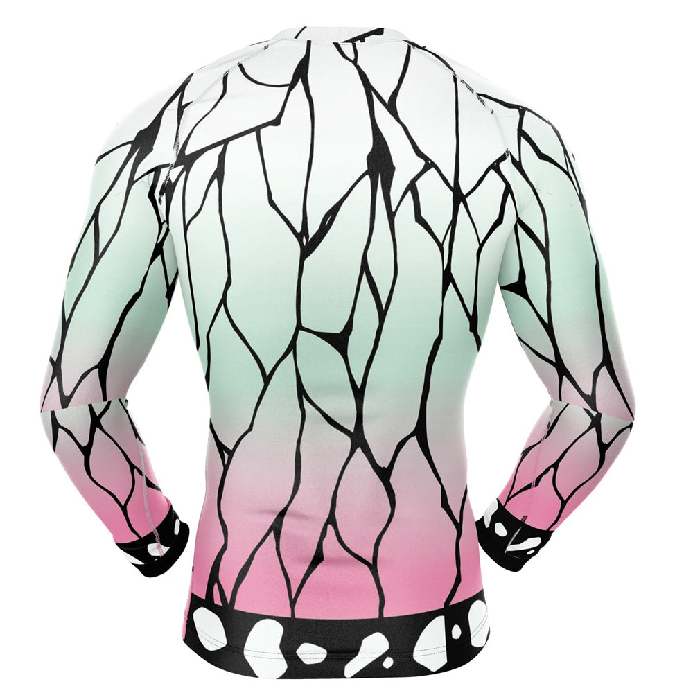 Demon Slayer 'Shinobu Print' Long Sleeve Compression Rashguard