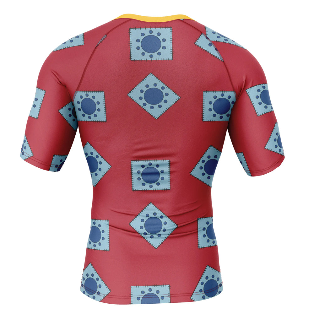 Kids One Piece 'Wano Pattern' Short Sleeve Compression Rashguard