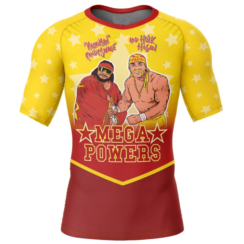 Hulk Hogan x Macho Man Short Sleeve Compression Rashguard