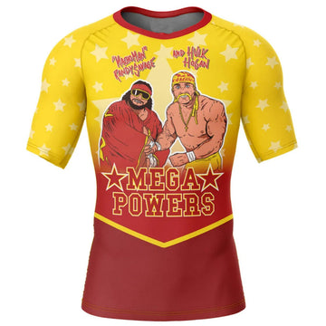 Hulk Hogan x Macho Man Short Sleeve Compression Rashguard