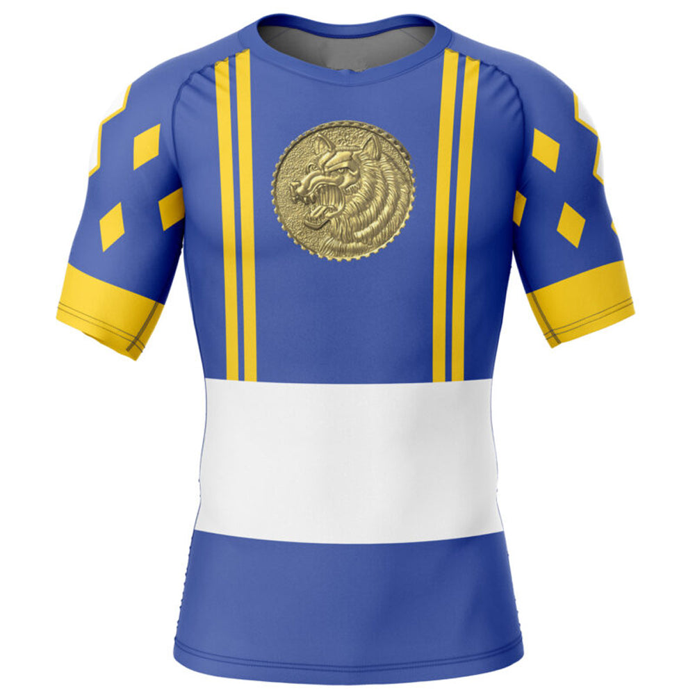 Power Rangers 'Blue Ranger | Wolf | Ninjetti' Short Sleeve Compression Rashguard