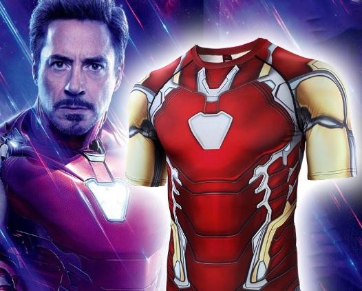Iron Man "Mark 85" End Game Compression Short Sleeve Rash Guard-RashGuardStore