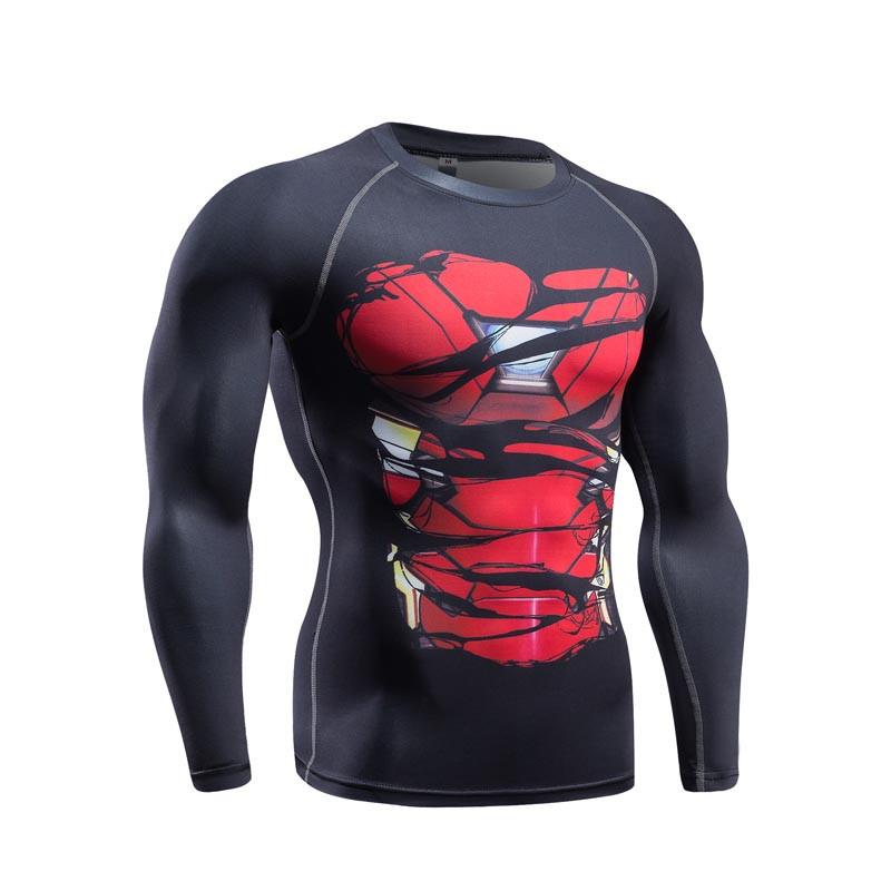Iron Man "Mark Iii Hero Revealed" Long Sleeve Compression Rash Guard-RashGuardStore