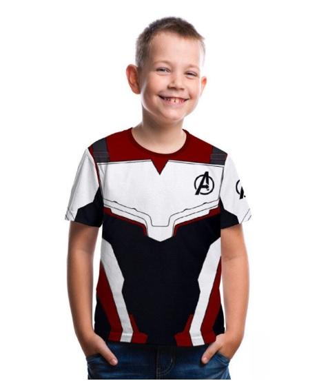 Kid's Avengers "End Game" Short Sleeve Compression Rash Guard-RashGuardStore