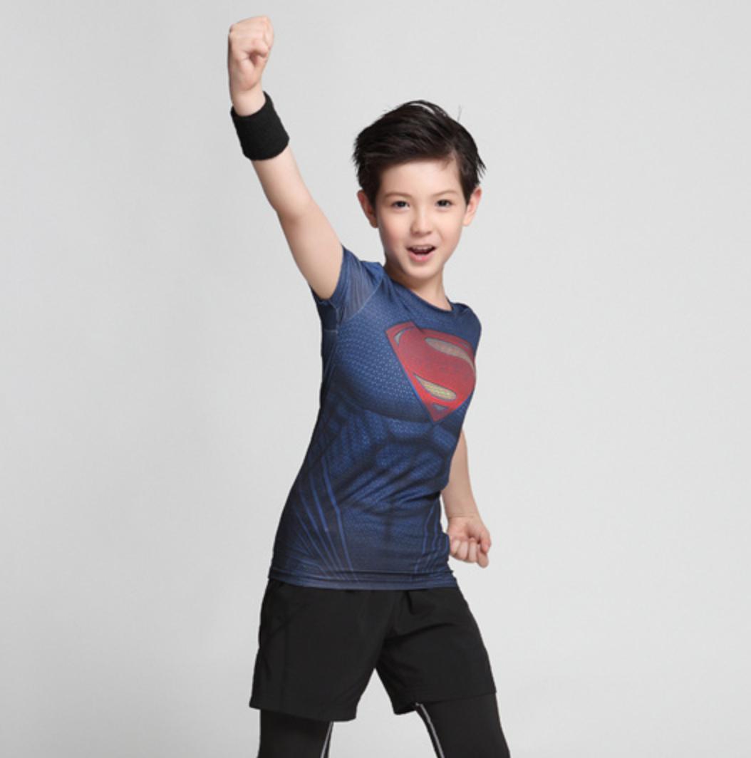 kids-superman-man-of-steel-compression-short-sleeve-rashguard