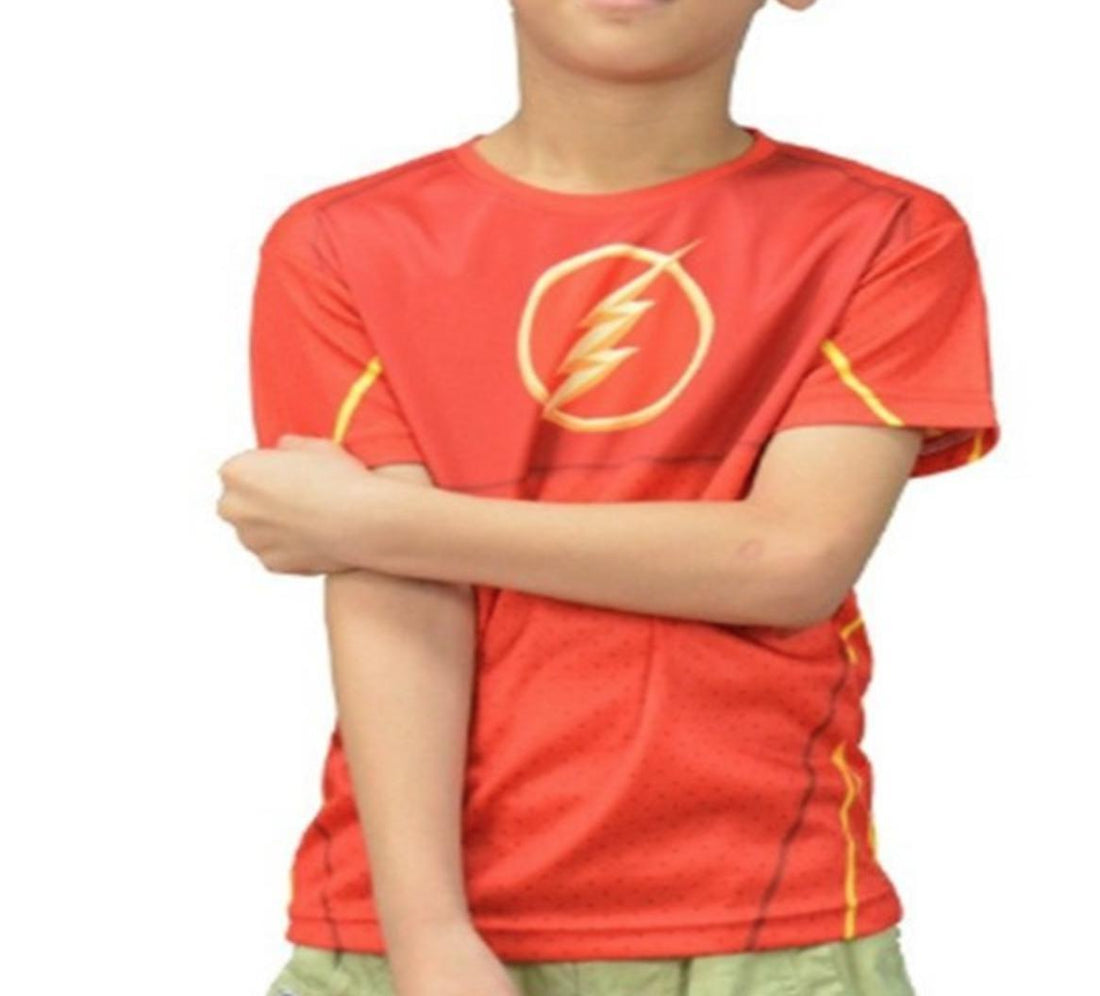 kids-the-flash-classic-short-sleeve-compression-rash-guard