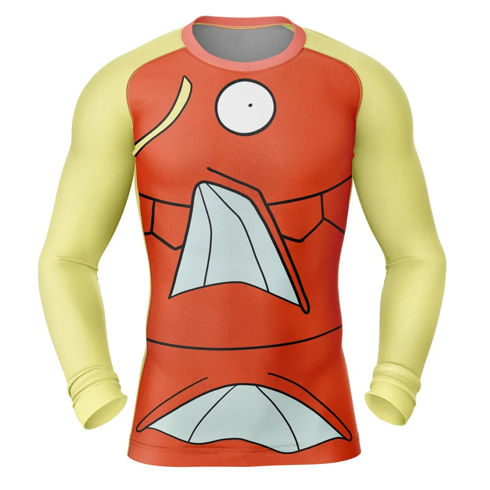 Pokemon 'Magikarp | Face' Long Sleeve Compression Rashguard