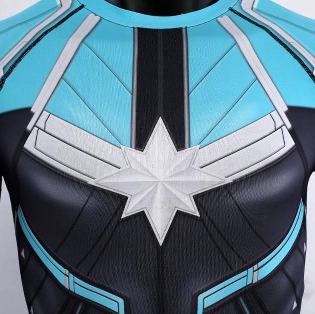 Carol Rash Men's Captain Marvel Carol Danvers 'Star Force' Green Kree Rashguard ...