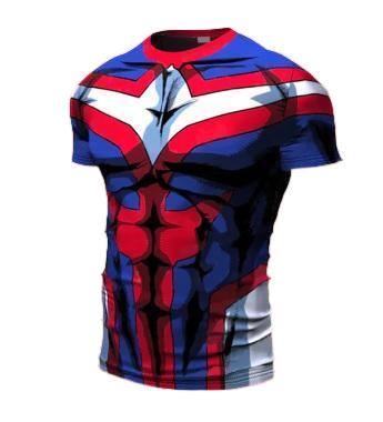 My Hero Academia 'All Might' Short Sleeve Compression RashGuard ...