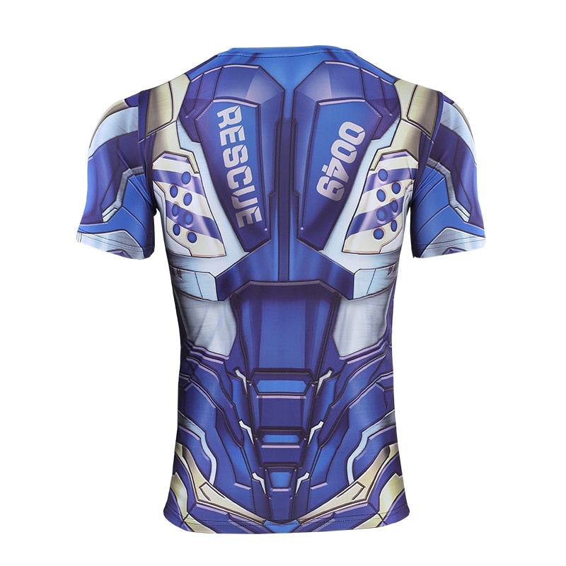 Iron Man Compression End Game 'Rescue' Premium Short Sleeve Rashguard