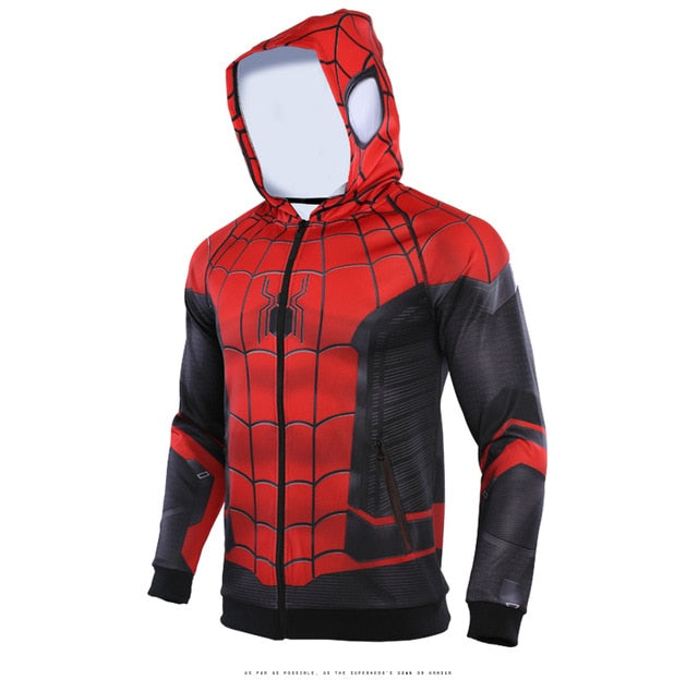 Men's Spider Manman 'Far From Home' Premium Zip Up Hoodie