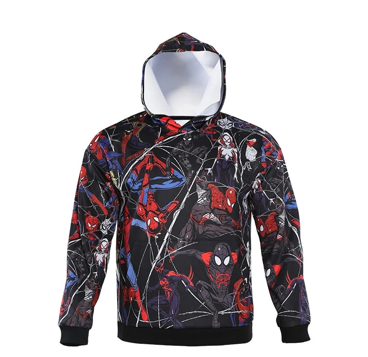 Men's Spider Manman Spider Manverse 'Hand Drawn Comic | Fully Colored' Premium Pullover Hoodie