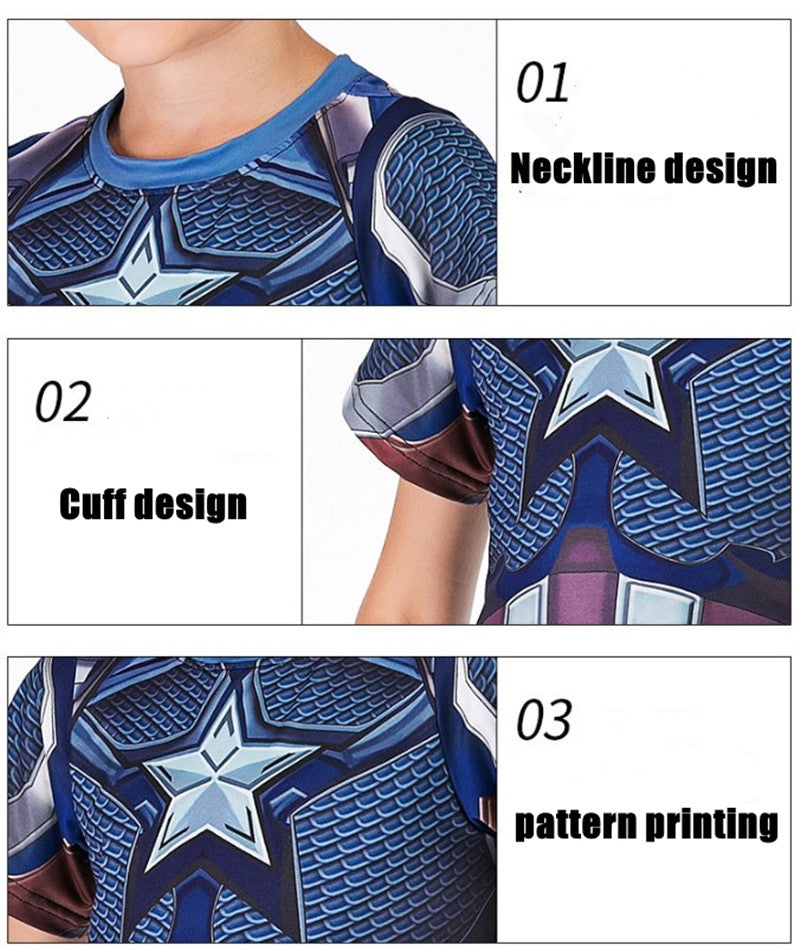 Kids Captain America America Compression 'Agent of Hydra' Rashguard Set