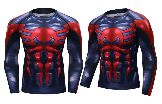 Spider Chest Compression Spider Compression '2099' Elite Long Sleeve Rashguard Gear ...
