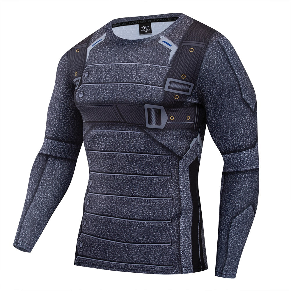 Winter Soldier Compression 'Bucky Barnes' Long Sleeve Rashguard