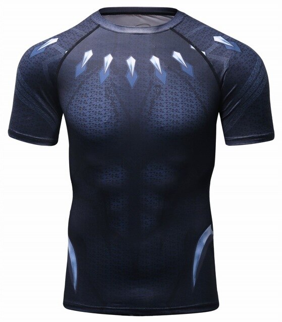 Black Panther Compression 'Infinity War' Elite Short Sleeve Rashguard