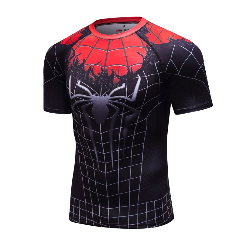 Spider Chest Compression SPIDER COMPRESSION 'VENOM SYMBIOTE' ELITE SHORT SLEEVE RASHGUARD for ...