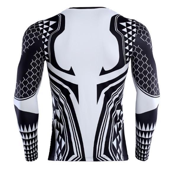 Aquaman 'Dark Tattoo' Long Sleeve Compression Rash Guard – HeroCompression