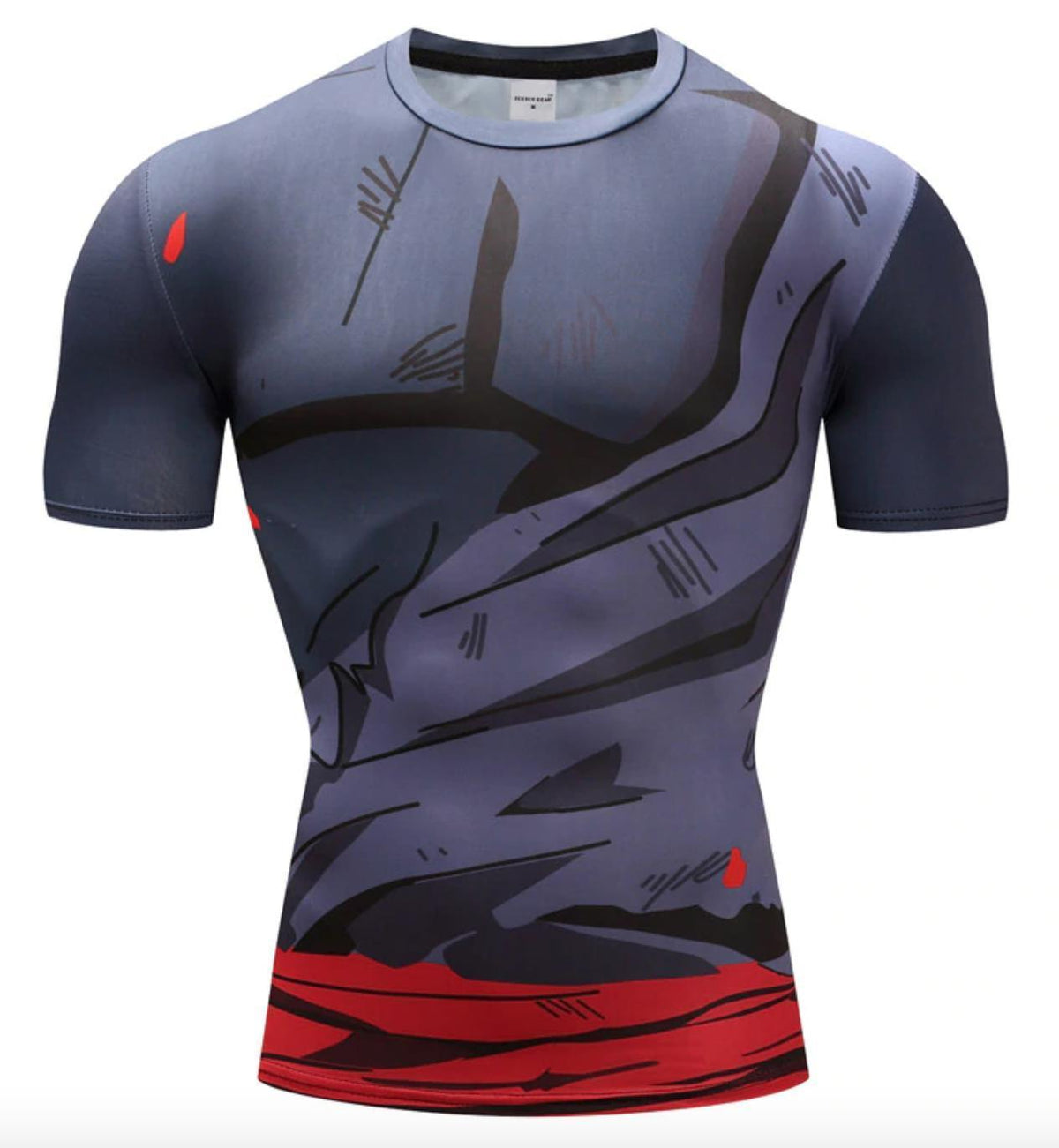 Gohan Super Saiyan Battle Damaged Dragon Ball Z Compression Rash Guard ...