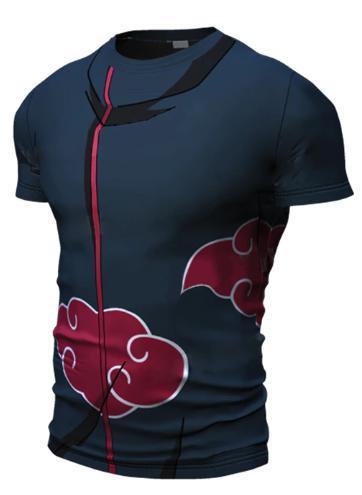 Naruto 'Akatsuki' Short Sleeve Premium Compression Rash Guard ...