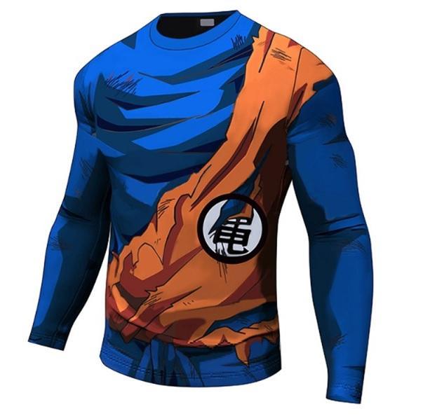 Son Goku Battle Damaged Dragon Ball Z Compression Rash Guard ...