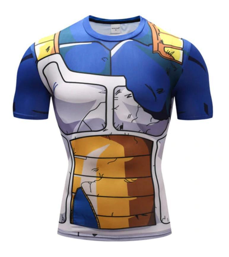 Vegeta Battle Damaged Armor Dragon Ball Z Compression Rash Guard ...